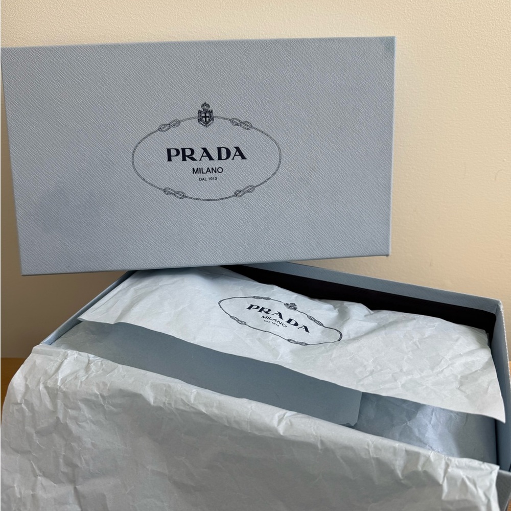 Prada Black Elegant T-Strap Sandals - Picture 6 of 6